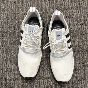 Adidas Men's White and Black Sneakers